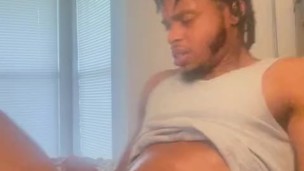 Intense curved dick masturbation in my step moms bed 😨🫨