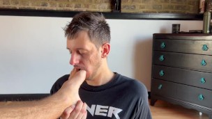 Submissive cock sucking slut worshipping my feet