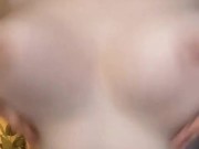 bouncing big boobs- shaking, smacking, and playing with my natural tits 4/16