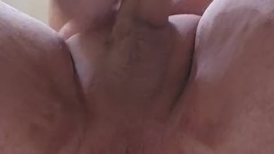 Stretching my ass with a huge plug while I masturbate till I cum