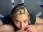 Hot stepsister practices blowjob technique on her brother's cock 5/16