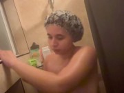Taking a shower