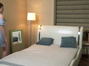 Russian innocent brunette Irina Elkina virgin vagina massaged 1/16