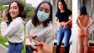 Teen tetona cae en las garras de un latino en la calle