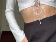 Petite slutty Stepsister catches Her stepbrother  while she was changing clothes 7/16