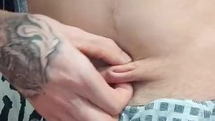 Fingering my unique sexy belly button while laying on my bed belly Button fetish