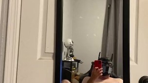 Cute pup uses vibrator and moans