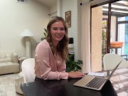 Seductive coworker forgot to wear her panties and sat on my cock - Stella Sedona 2/16