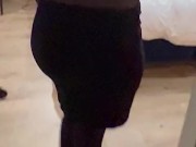 Nylon Feetjob glasses blowjob facial cum and cum on nylon 1/16