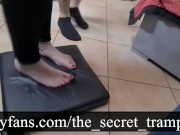 Cock and balls trampling in leather socks and barefeet 16/16