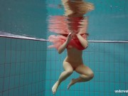 Absolutely astonishing blonde pornstar Deniska swimming 2/16