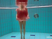 Absolutely astonishing blonde pornstar Deniska swimming 4/16