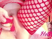 4点責めピストンバイブ &ディルドで徹底的に雌穴ほじりオナニーで大量潮吹き♥ 4/16