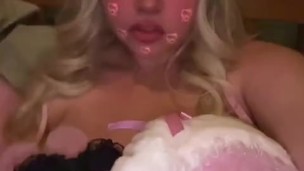 My boobs are too big for TikTok so I had to use my melody plushies to cover up my big massive boobs