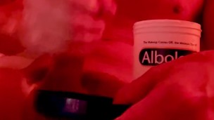 Slicked Up Albolene Masturbation With Sperm Cum Splash