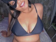 GOZEI DENTRO da BUCETINHA ROSA da  pretinha latina de quatro gemendo, missionaria Babá, ebony 1/16