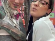 Tattoo Girls get Anal fucked while waiting on a Pornset 6/16