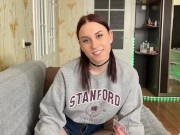 Сводная сестра проиграла в карты и получила порцию спермы в киску 2/16