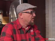 Teen Blonde Nailed by Two Big Dicks 3/16