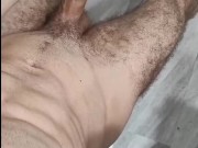 Stroking huge cock and nutting with abs showing POV 13/16