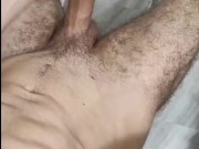 Stroking huge cock and nutting with abs showing POV 7/16