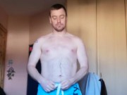 LongJohn0Hara getting out of his beach wear and going into the shower 4/16