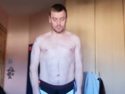 LongJohn0Hara getting out of his beach wear and going into the shower 8/16