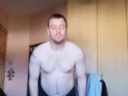 LongJohn0Hara getting out of his beach wear and going into the shower 9/16