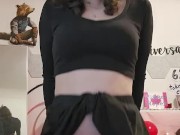 Secret dildo ride on brunette camgirl livestream 12/16