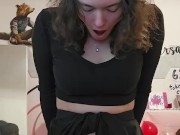 Secret dildo ride on brunette camgirl livestream 15/16