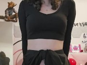 Secret dildo ride on brunette camgirl livestream 8/16