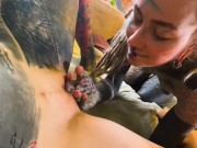 Tattoo Girl have intim Anal Sex with her best Trans Friend 9/16