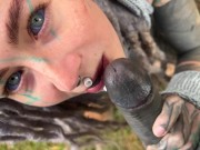 Tattooed Fantasy Fairy-girl gets fucked in the forrest - POV - facial cumshoot 11/16