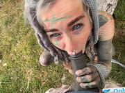 Tattooed Fantasy Fairy-girl gets fucked in the forrest - POV - facial cumshoot 14/16
