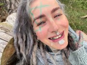 Tattooed Fantasy Fairy-girl gets fucked in the forrest - POV - facial cumshoot 4/16