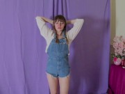 Mila Pee's in New Denim Overalls (FETISH / KINK) 5/16