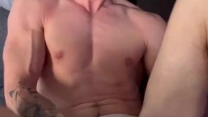 Dan Benson cums from anal beads
