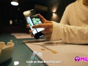 Propuesta indecente a la culona brasileña cachonda. ¡Boca come, el culo paga! 2/16