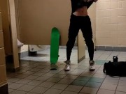 skater strip butt ass naked in college school bathroom and jacks off 3/16