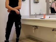 Jacking off nutting in public bathroom 4/16