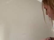 Hot blonde teen spontaneously rides my big cock and I came in her pussy - Laney Grey 1/16
