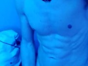 Muscular teen stroking big dick POV 14/16