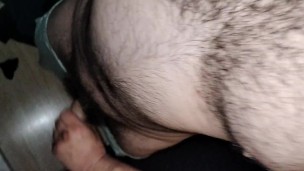 Used my friends dick pump on my hairy cock