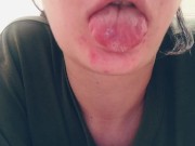A lot of saliva from a cutie girl 3/16