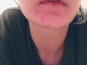 A lot of saliva from a cutie girl 7/16