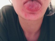 A lot of saliva from a cutie girl 8/16