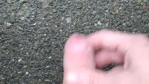 Teenage Boy Squirts His Huge Load Outdoors