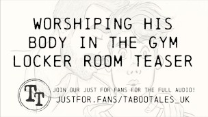 M4M ASMR Erotic Fantasy Audio: Worshiping his Muscular Body in the Gym Locker Room