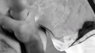 Black and White Solo Cumshot
