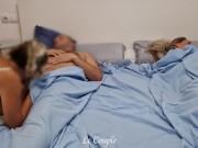 Horny girlfriend sneaks into her friend couple bedroom and tried secretly use man, but wife woked up 2/16